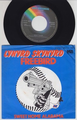 LYNYRD SKYNYRD * Free Bird * 1980 GERMANY REISSUE 7'' 45 * SOUTHERN ROCK *