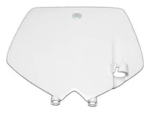 UFO Plastics Front Number Plate - White Motorcycle Street Bike Dirt KT03071-047