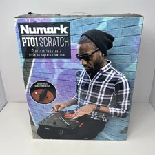 Numark PT01 Scratch Portable Turntable W/ DJ Scratch Switch Portablism Open Box