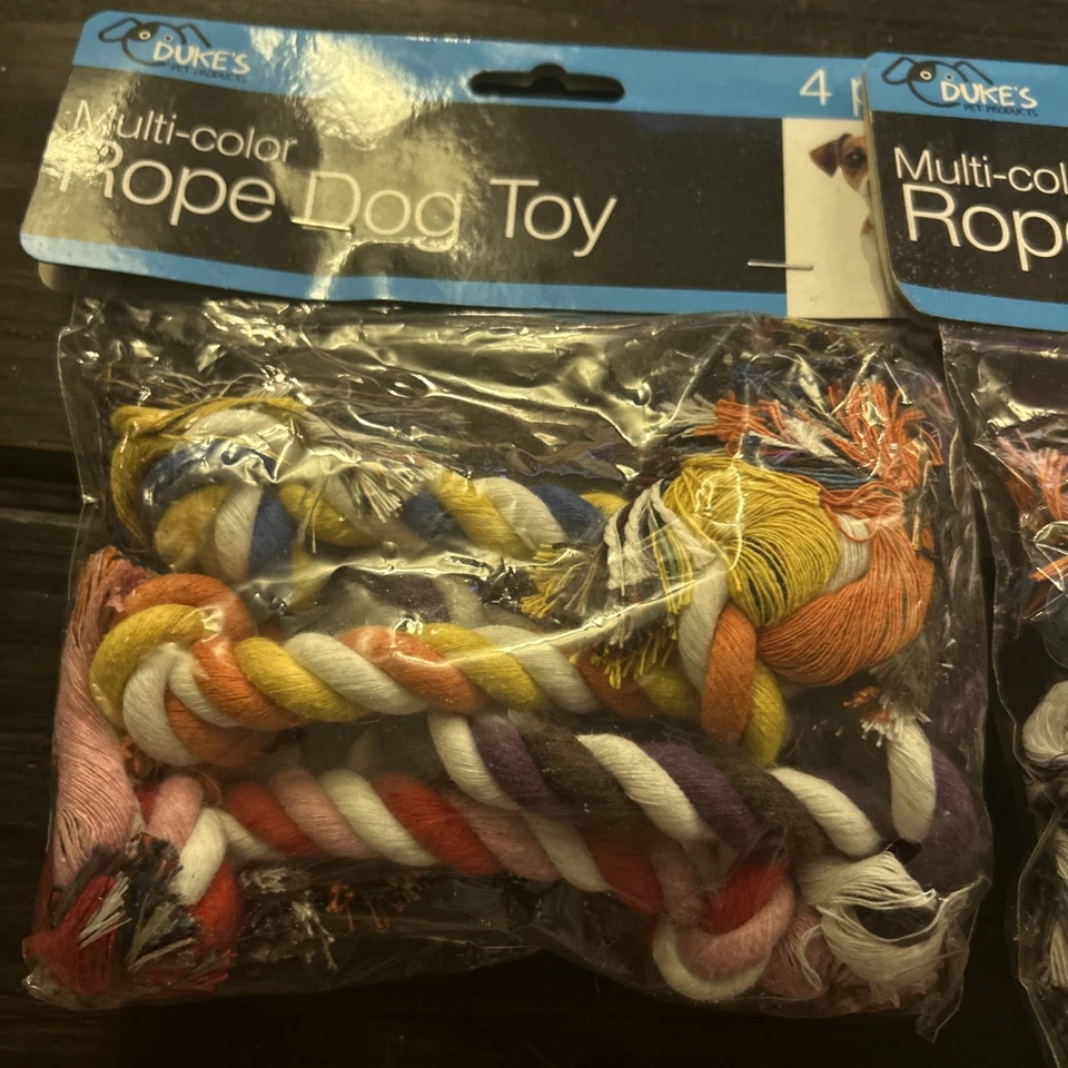 Juguete de cuerda multicolor Duke’s para perro 2 paquetes (8 piezas) Foto 3 de 4