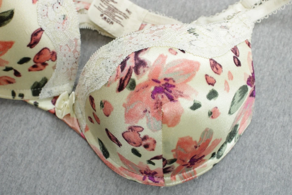 Sujetador Ambrielle 34C Push Up Acolchado Correa con Aros Floral Encaje Satinado Foto 3 de 4