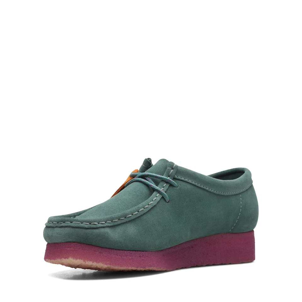 Clarks Wallabee 26168644 Womens Green Oxfords & Lace Ups Casual Shoes - Image 4 of 4
