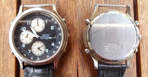 Seiko 7T32-6A5A Chronograph Alarm Vintage Mens Quartz Japan Working Battery