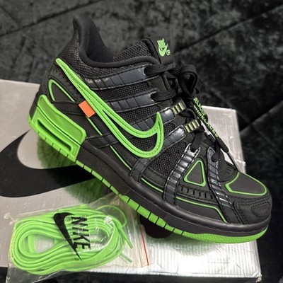 Nike Air Rubber Dunk Off-White Black Low Green Strike Mens Size 5.5 Sneakers