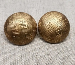 Rare Vintage Brushed Goldtone Givenchy Monogram Post Earrings 90s Style