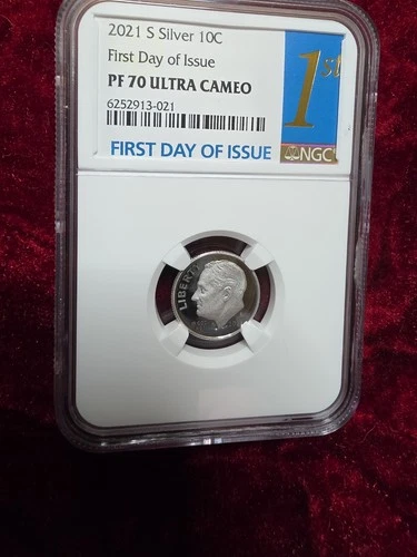 Photo of a 2021-S Roosevelt Dime Proof from an eBay listing that sold on Jul 18, 2026