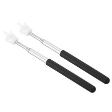 2 x Telescopic Teachers Pointer Stick Teacher Hand Finger, Black Style 2