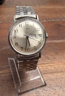 1979 Timex Mercury Men Silver Tone 35mm Mechanical Wind Analog Watch  Day-Date