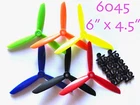 2 Pairs (4PCS) 6045 (6x4.5) CW CCW QuadRotor QuadCopter 3-Blades Propeller