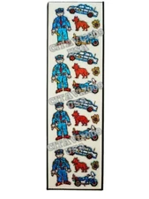 HAMBLY STUDIOS PRISMATIC STICKERS POLICE K9 MOTORCYCLE VINTAGE RARE RETIRED