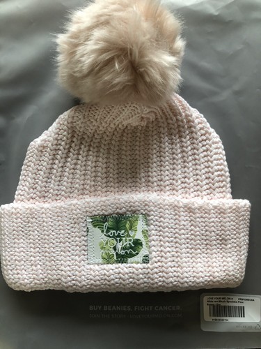 New Love Your Melon Beanie White Blush 