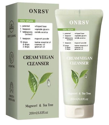 Vegan Cream Korean Cleanser Mugwort Tea Tree Moisturizing Face Cleaner Skincare