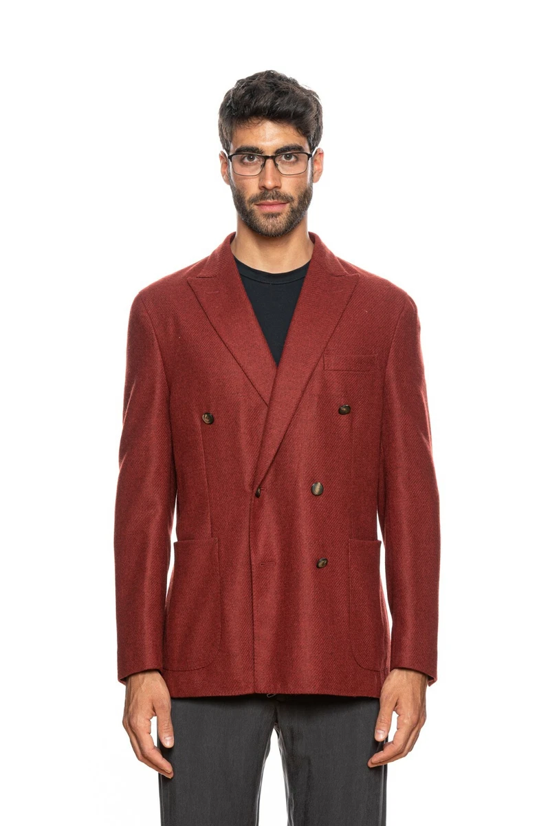 Flannel double shop breasted suit