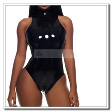 Latex Leotard Sleeveless Rear Long Zip  Bottom 2-Way Zip Customized 0.4mm J29