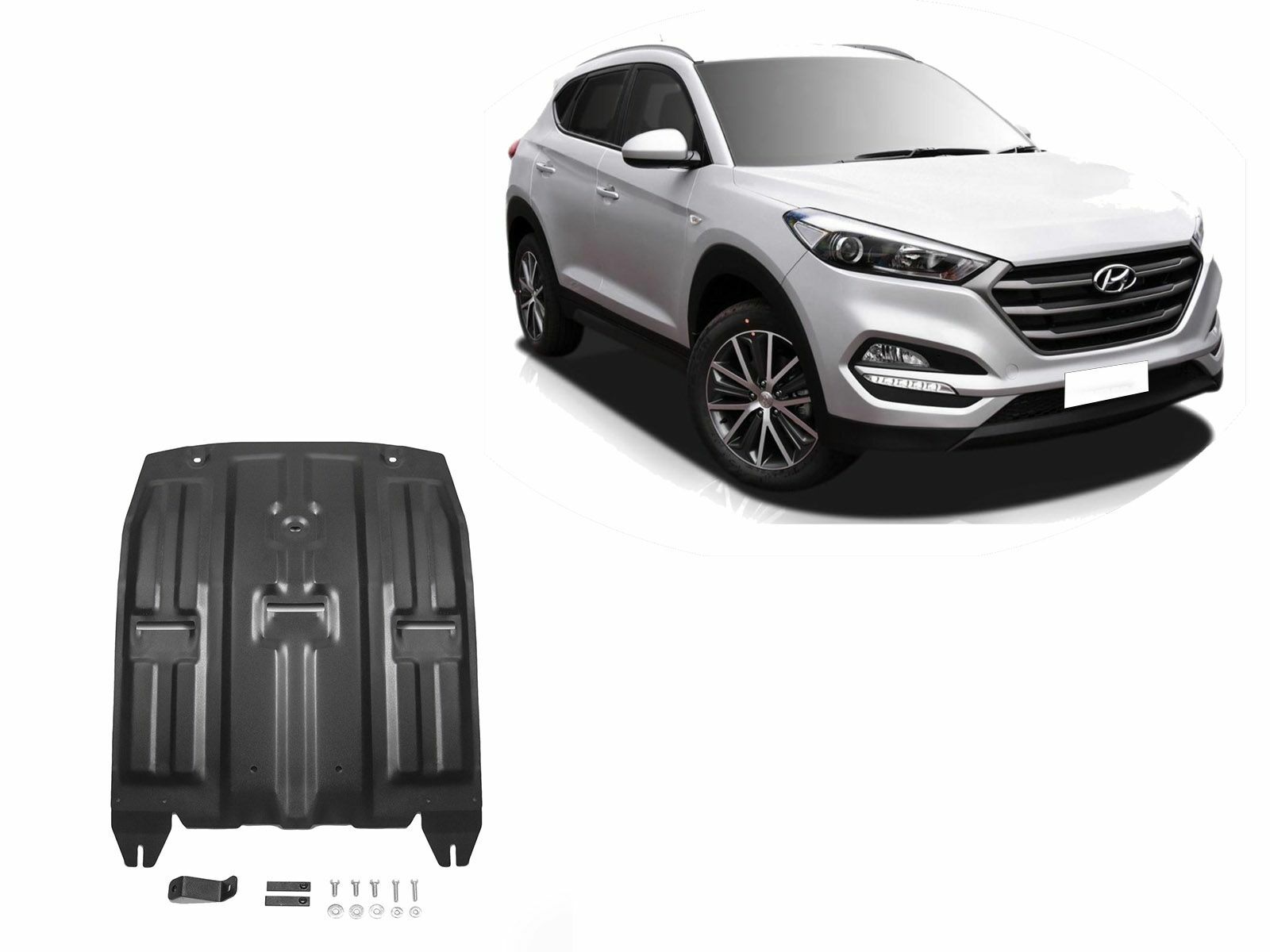 Protection sous moteur acier pour Hyundai Tucson 2015-2020 résout problème de carter cassé fixation