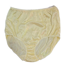 Underscore Granny Panty Shiny Nylon 10/3XL Yellow Mushroom Gusset Sissy