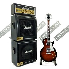 Mini Guitar Slash Les Paul guns + Amplifier Amp scale 1:4 miniature collectible