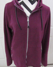 Calvin Klein Performance Women's Logo Tape Zip Front Hoodie, Purple Size Large