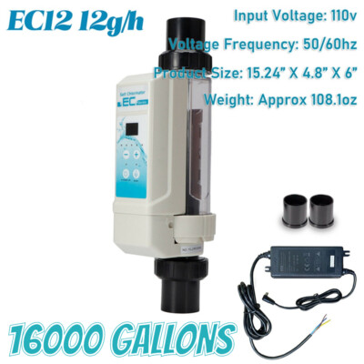 Up To 16,000 Gal EC12 Complete Salt System Salt Chlorine Generator System USA