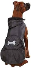 Fleece-Lined Stowaway Dog Rain Jacket