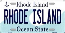 Rhode Island Novelty Metal Vanity License Plate Tag