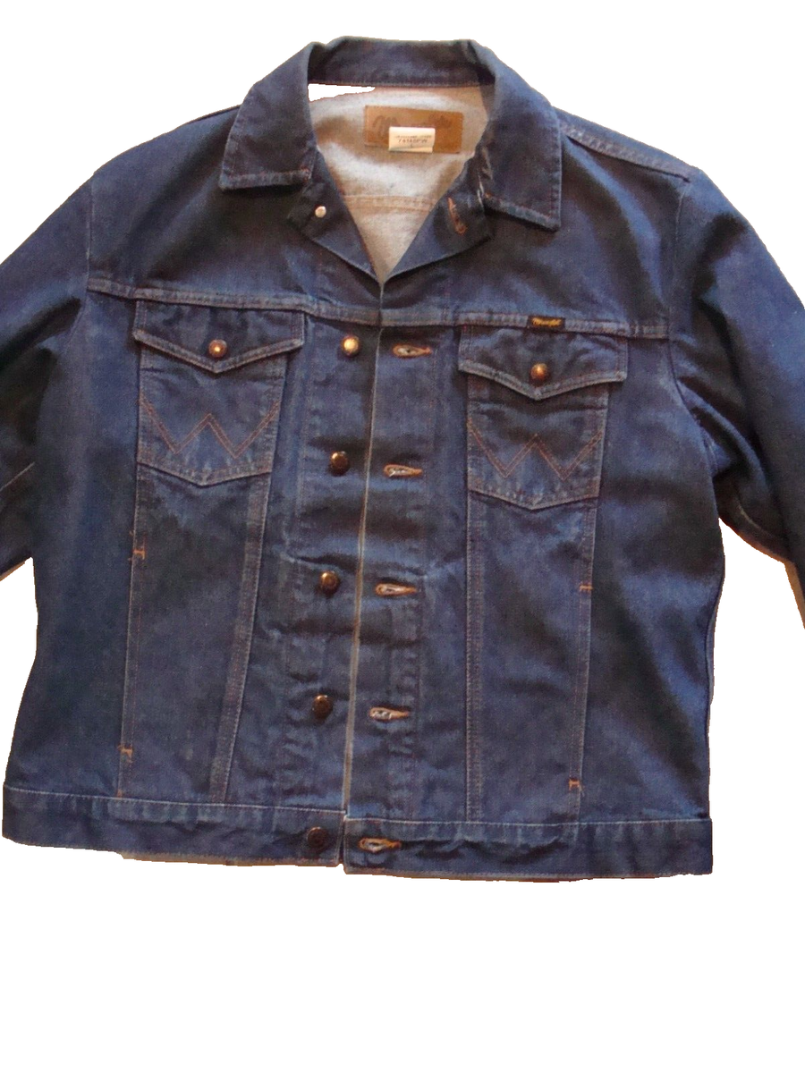 ジャケット・アウター 70s wrangler 124MJ SIZE42 Vintage 70s Wrangler Jacket 124MJ Denim USA Made Trucker Cowboy