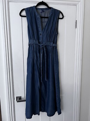 Seraphine Maternity Nursing Breastfeeding Denim Dress size 10 UK small