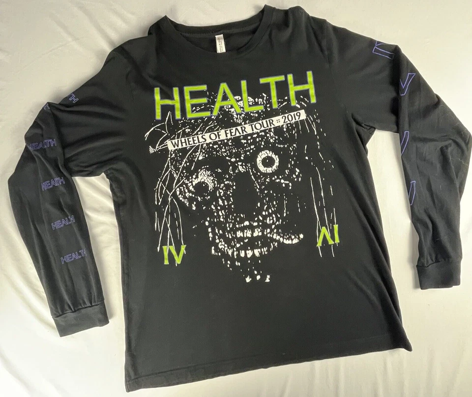 Camiseta Health Wheels of Fear Tour 2019 XL Alien Body IV Doble Cara Tour Fechas Foto 2 de 4