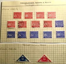Bohemia & Moravia. Stamp Lot 16. CTO/ MH. Scott's J1...EX2.  sal's stamp store
