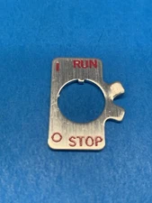 GENUINE HOMELITE SXL-AO, XL12, SUPER XL, SXL ON/OFF/STOP PLATE 95231 NEW OEM B26