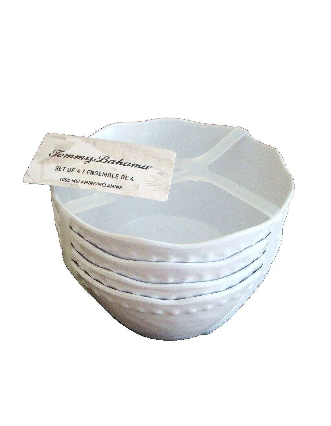 Vajilla de melamina BLANCA Tommy Bahama cuencos