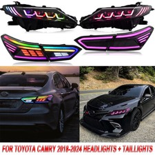 Faros traseros LED RGB aptos para Toyota Camry 8ª generación 2018-2024 montaje