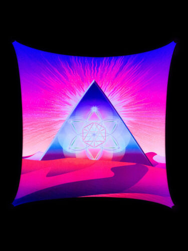PSYWORK Schwarzlicht Segel Spandex Goa "Pyramide", 2,25x2,25m Goa - Bild 1 von 5
