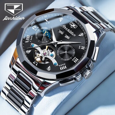 Automatic Mechanical Watch Men's Waterproof Luxury Men Stainless Steel Strap