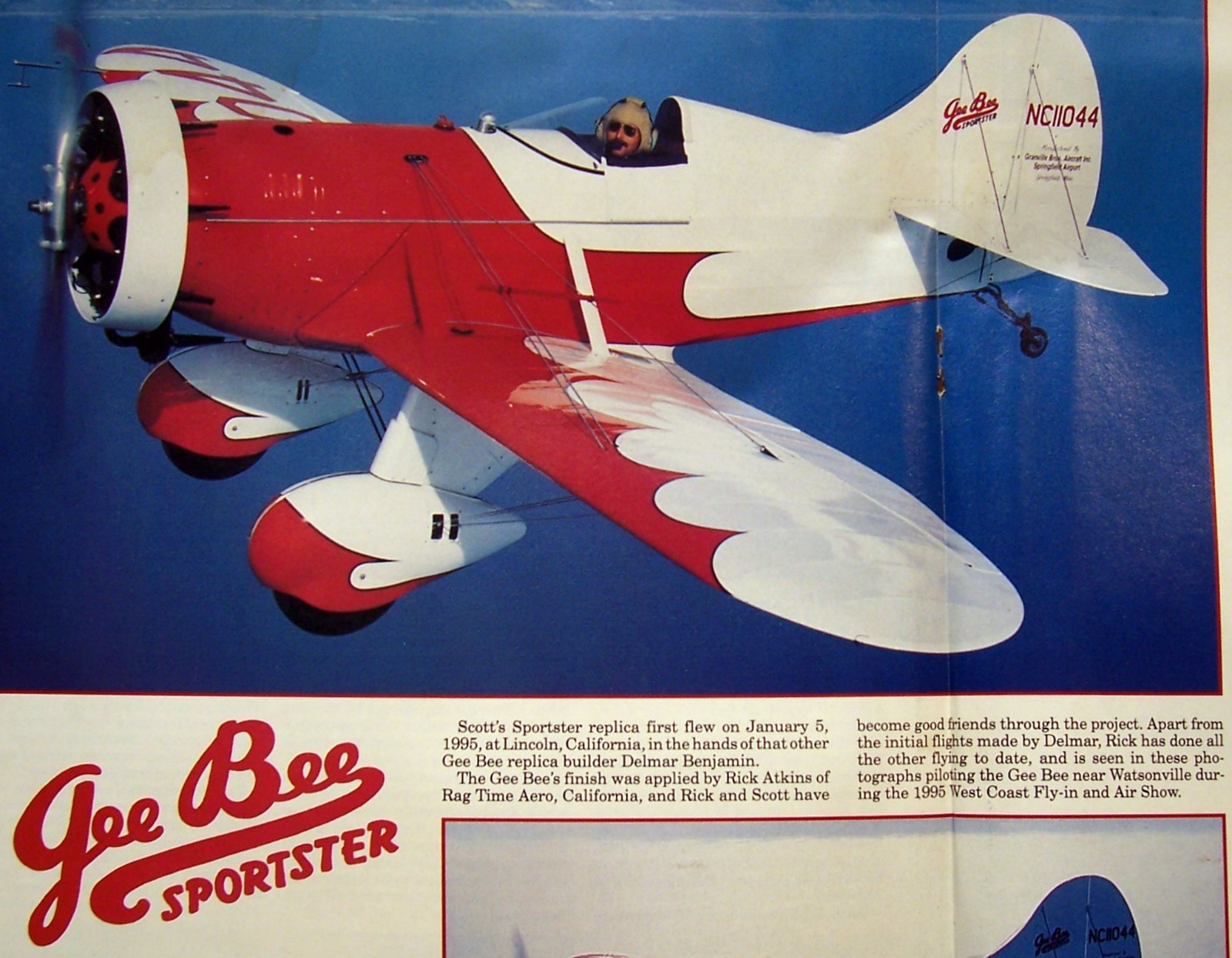 GEE BEE SPORTSTER PLAN + CONSTRUCTION ARTICLE to Build a 31" UC Model ...