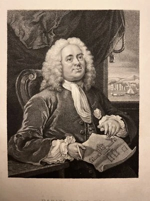 DANIEL LOCK ESQ. PICTURE 1833 WILLIAM HOGARTH ANTIK STAHLSTICH ENGRAVING 35 - Bild 1 von 4