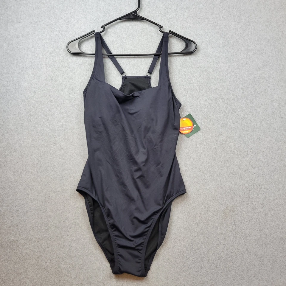 LL Bean Swimsuit Womens Size 10 Black One Piece UPF 50+ Sun Smart New Swimming - Image 4 of 4