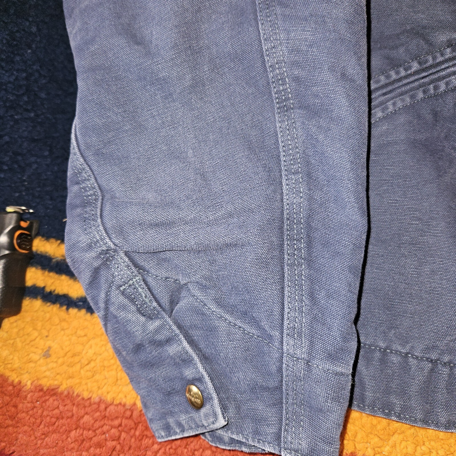 Carhartt Detroit Jacket Blue Size 2xl Blanket Lined eBay