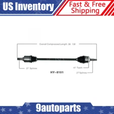 Fits 2006-2008 Hyundai Sonata 2.4L L4 Auto Trans. Front Right CV Axle CV Joint
