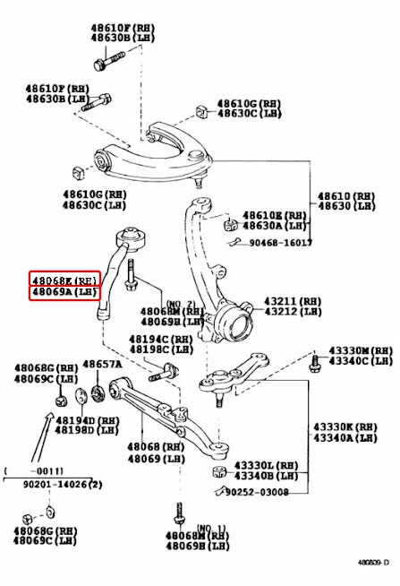 Brazo de control inferior delantero derecho y derecho genuino OEM TOYOTA LEXUS ALTEZZA IS300 IS200 Foto 3 de 4