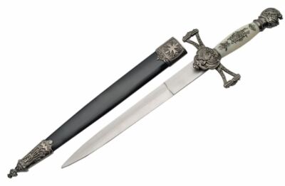 Medieval Dagger | 14'' Knight Eagle Ceremonial Blade Costume Prop + Scabbard