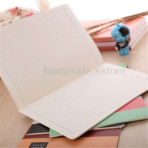 Cute Cat Paper Blank Pages BIG Notebook Note Book Journal Diary Notepad Memo - Picture 6 of 9