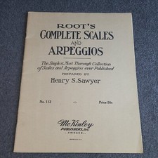 Roots Complete Scales Arpeggios Piano Sheet Music Henry Sawyer 1942 No. 112 USA