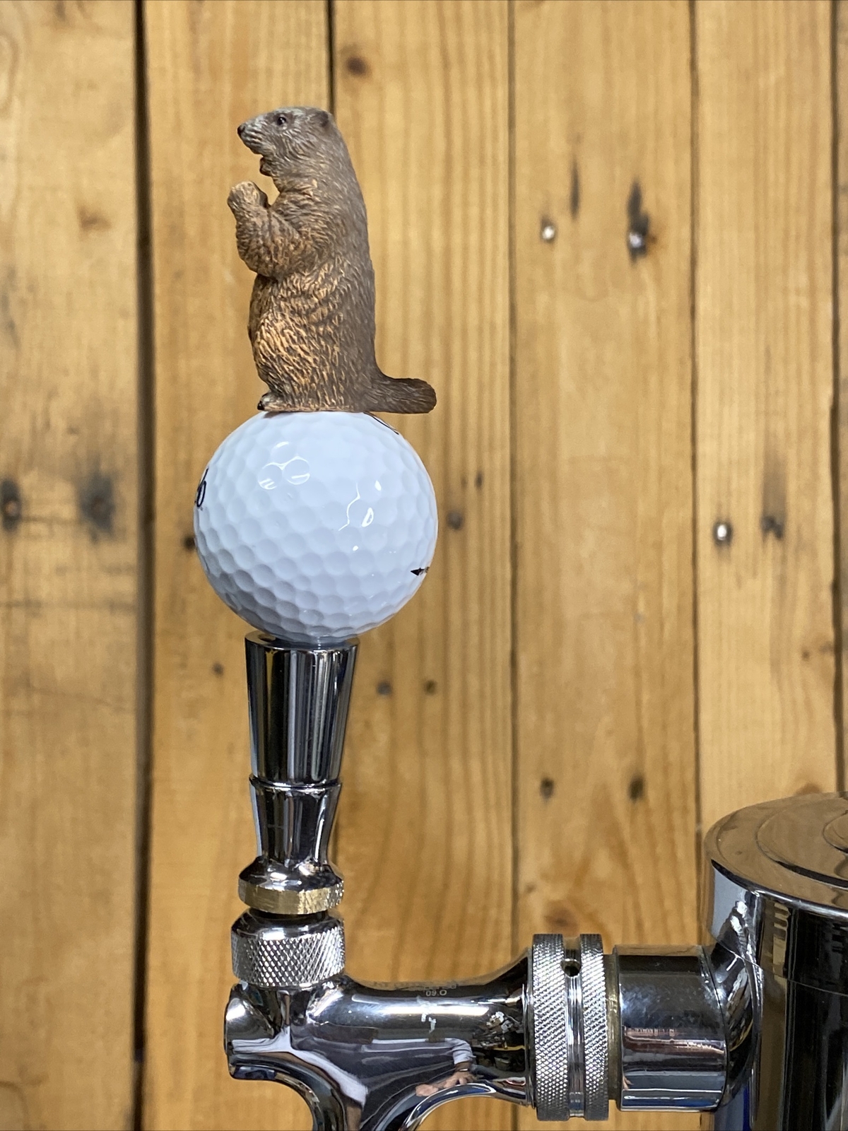 Caddyshack Golf TAP HANDLE Modelo Beer Ball Gopher Kegerator Mini Short