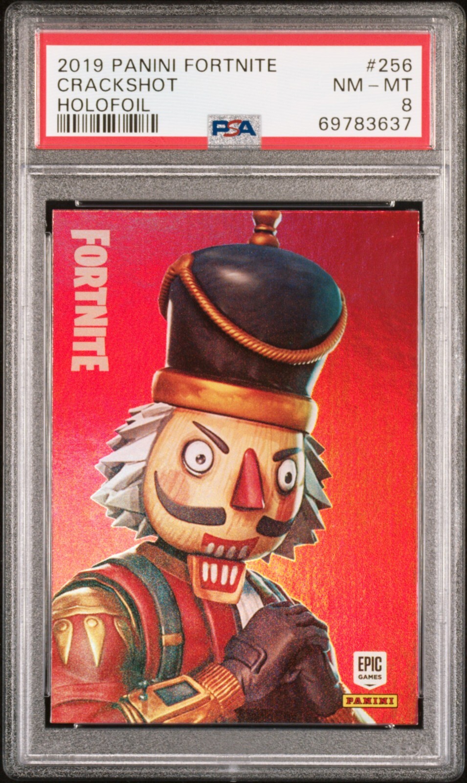 PSA 8 2019 Panini Fortnite Series 1 Holofoil #256 Crackshot Pop3