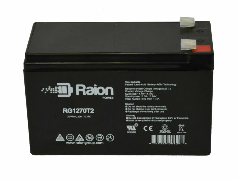 Raion Power 12V 7Ah Sealed Lead Acid 12 Volt 7.2 Amp SLA Battery - 8 Pack