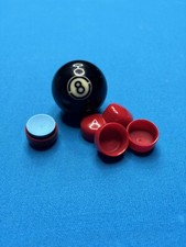  5  Red Pool Cue Chalk Holder For Taom Chalk Round Cup Billiards