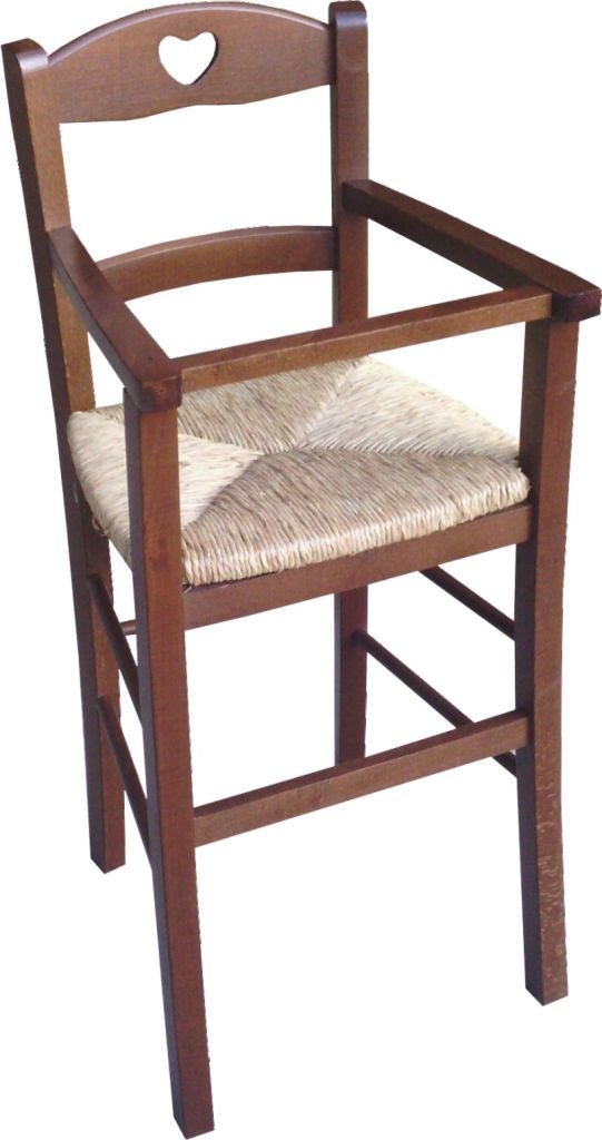 SEDIOLONE SEGGIOLONE BIMBO SEDIA SGABELLO LEGNO NOCE RISTORANTE