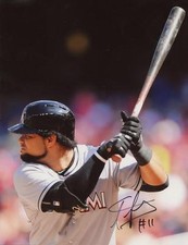 TOMAS TELIS AT BAT MIAMI MARLINS SIGNED 8X10 PHOTO W/COA