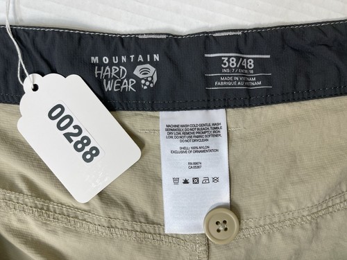 Mountain Hardwear Beige OM6550 Outdoor UPF 50 Castil Casual Shorts Mens Size 38 - Picture 5 of 5